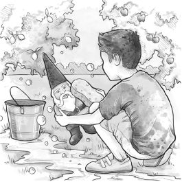 Kid Washing gnome