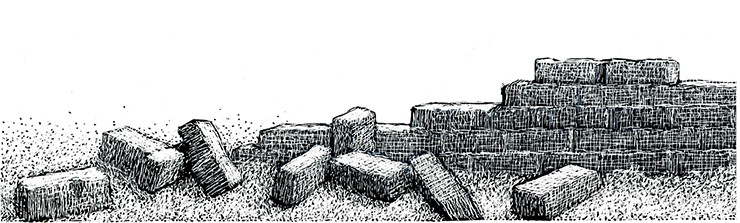 Brick wall Ruins