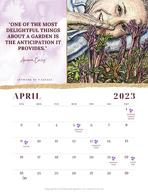 Printable Monthly Gardening Calendar