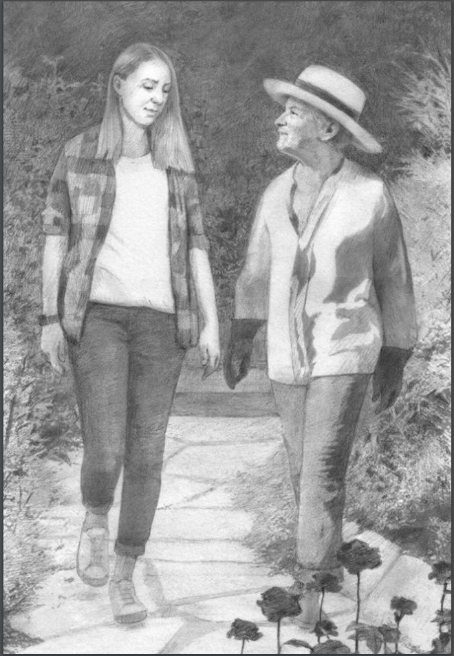 Two ladies walking
