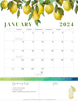 Food Gardening Network: 2024 Gardening Wall Calendar Kit 