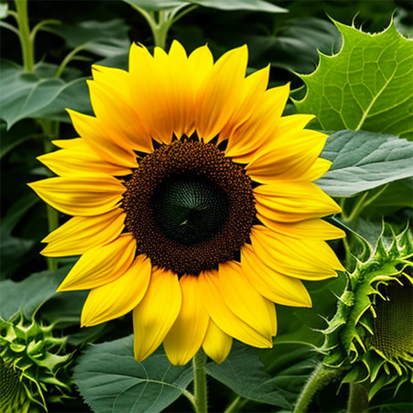 Suntastic Yellow Sunflower GreenPrints